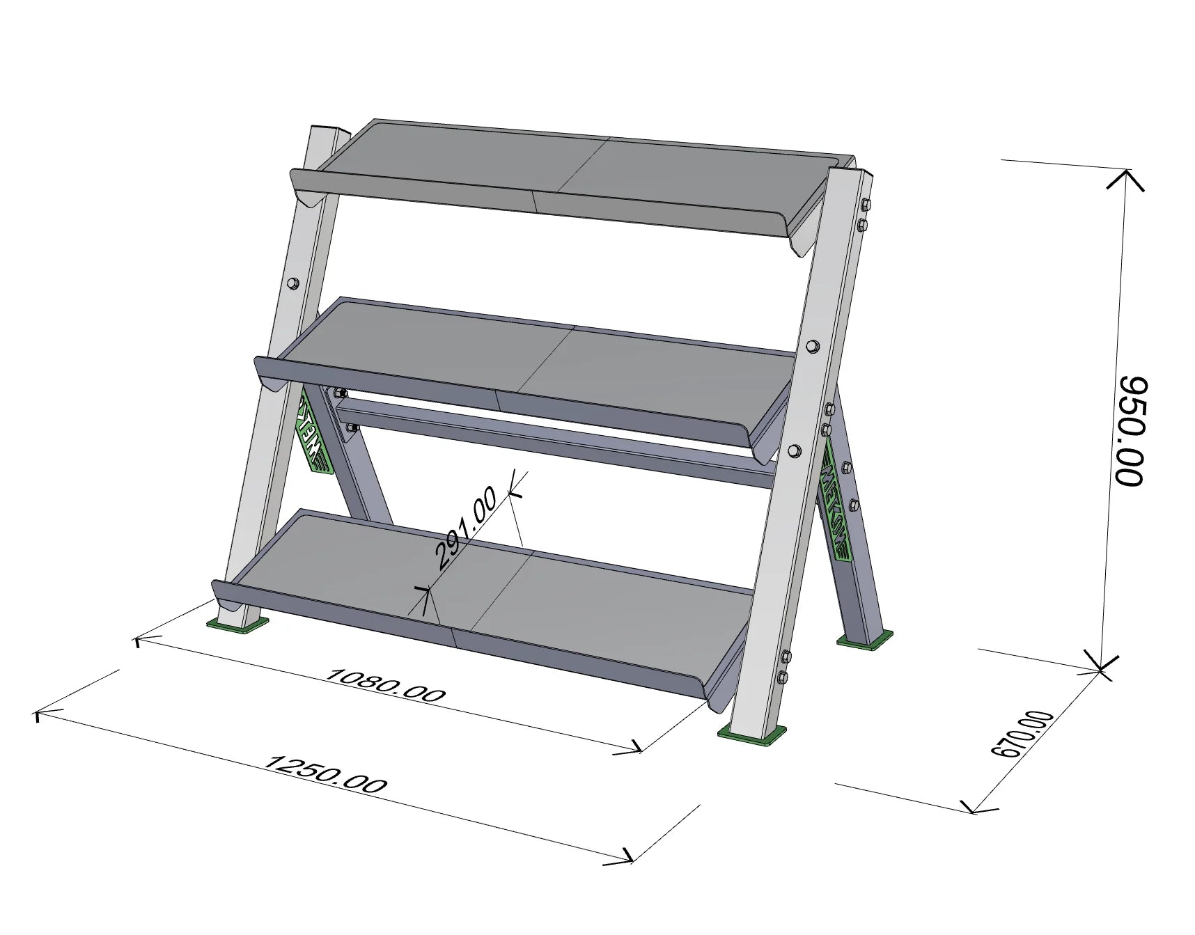 METCON Triple Rack for Hex DB