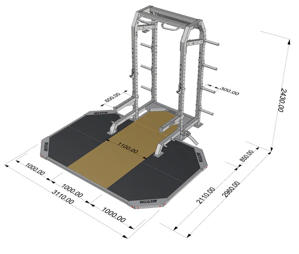 METCON Heavy Series Power Rack 2.0 (Half) (w/ Platform)